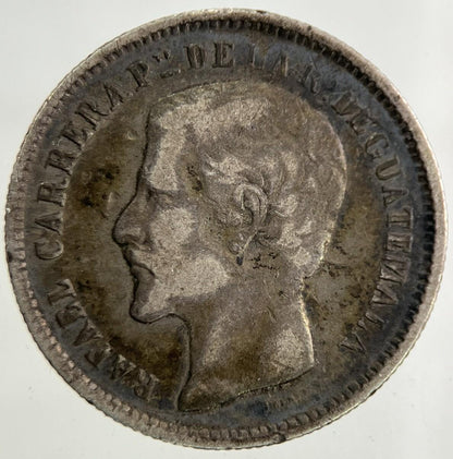 1862 Guatemala Un 1 Real Silver Coin | Fine Collectable Grade