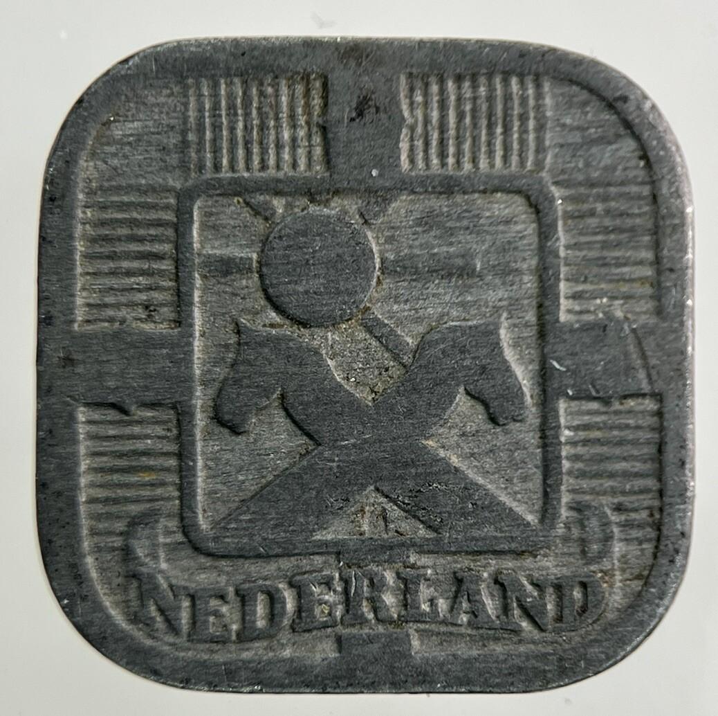 1941 Netherlands 5 Cents Coin | Fine Collectable Grade