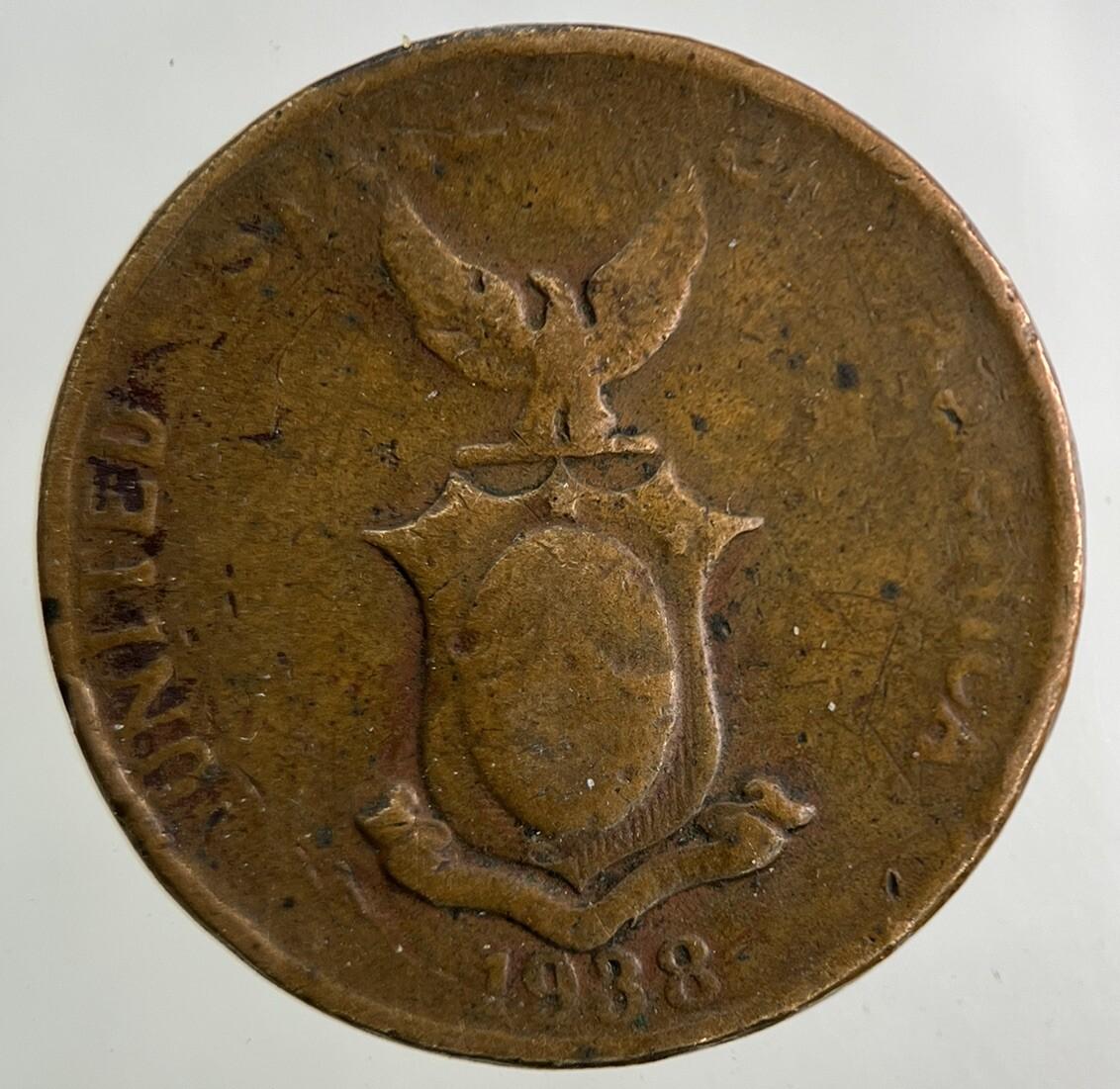 1938 Philippines 1 Centavo Coin | Collectable Grade