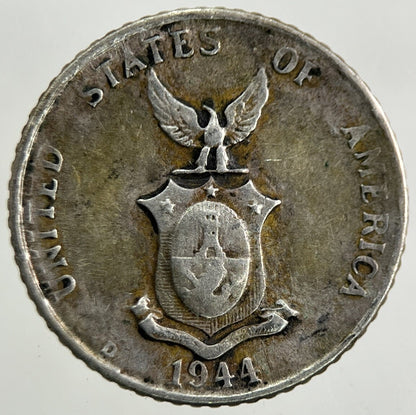 1944 Philippines 10 Centavos Silver Coin | Fine Collectable Grade