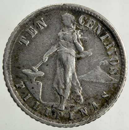 1938 Philippines 10 Centavos Silver Coin | Fine Collectable Grade