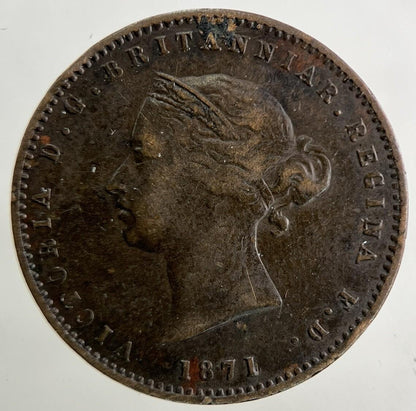 1871 Jersey 1/26 One Twenty-Sixth Of A Shilling Coin | Fine Collectable Grade