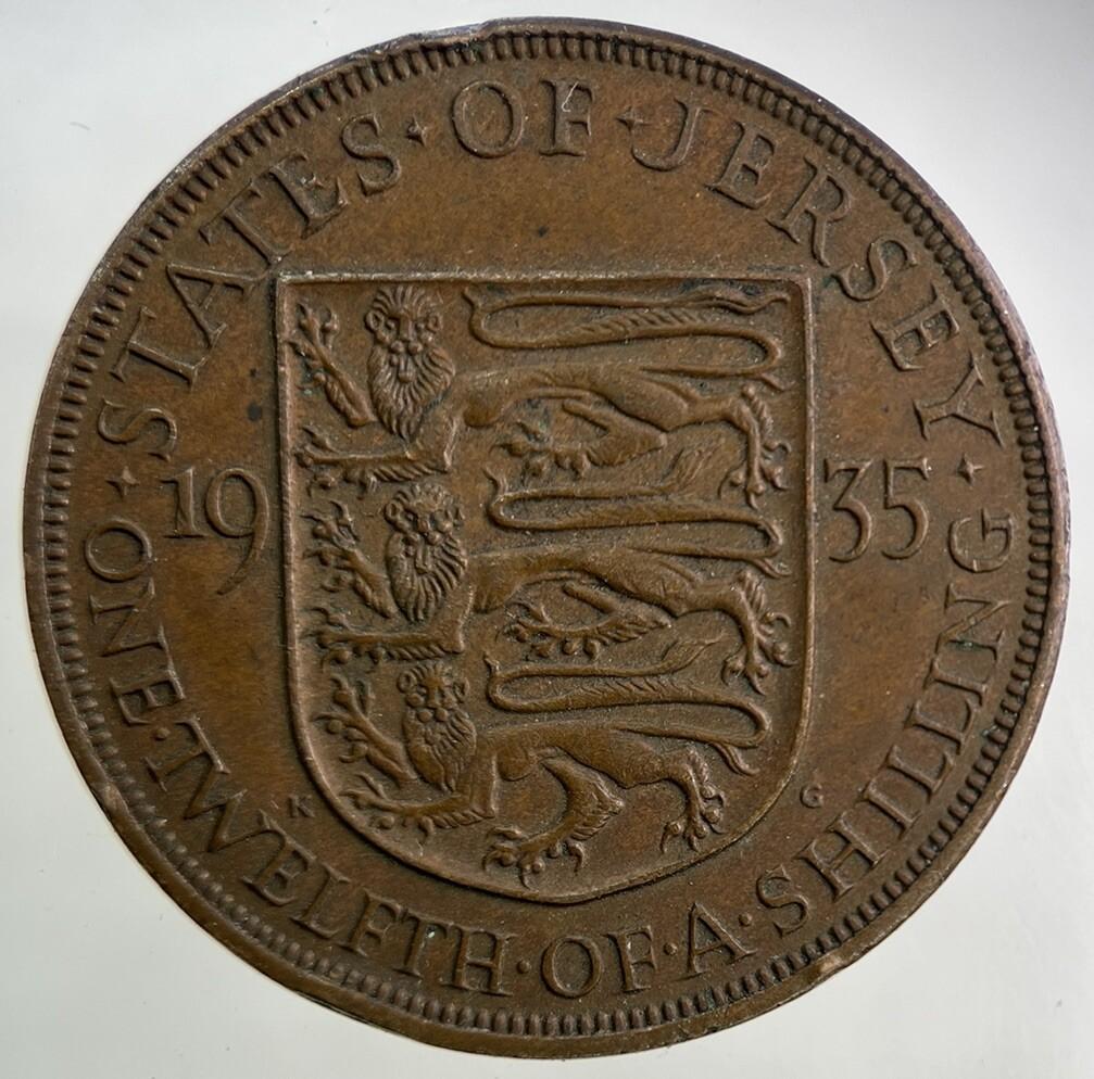 1935 Jersey 1/12 One Twelfth Of A Shilling Coin | Very High Grade