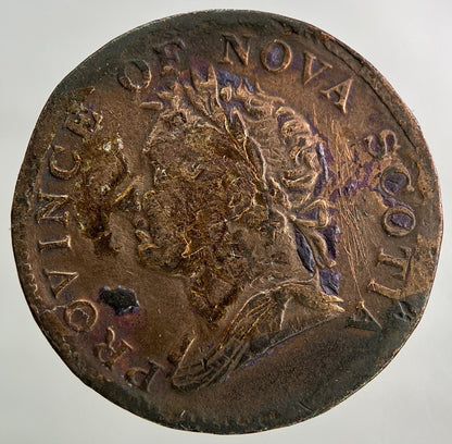 1832 Canada Nova Scotia Half-Penny Token Coin | Collectable Grade