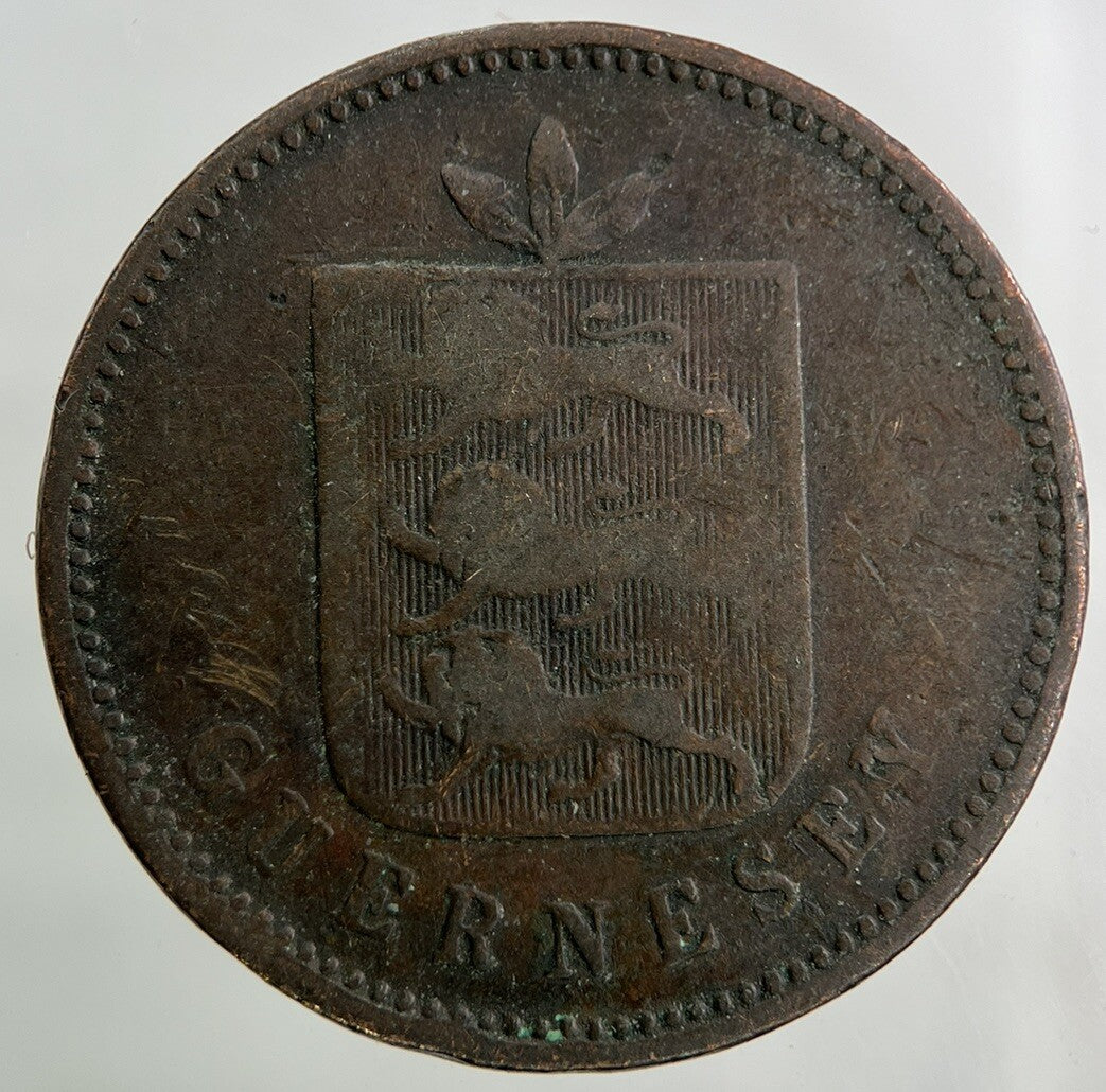 1830 Guernsey 4 Doubles Coin | Fair Grade