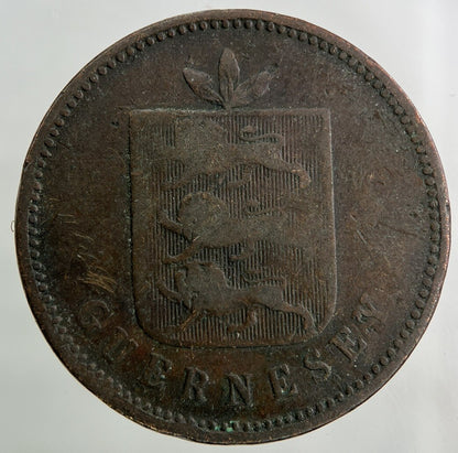 1830 Guernsey 4 Doubles Coin | Fair Grade