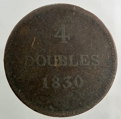 1830 Guernsey 4 Doubles Coin | Fair Grade