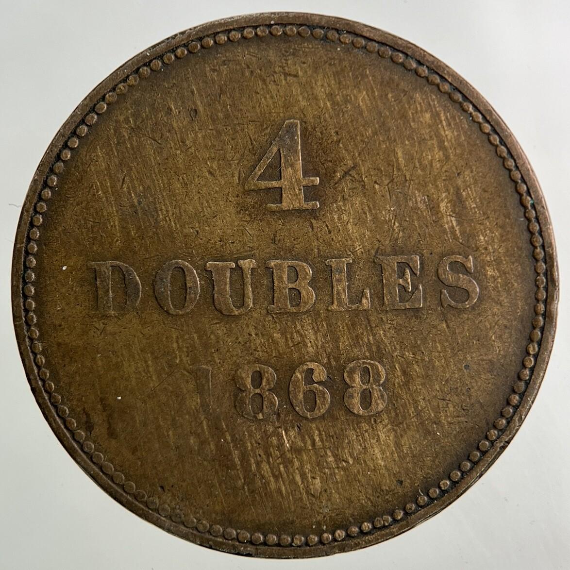 1868 Guernsey 4 Doubles Coin | Collectable Grade