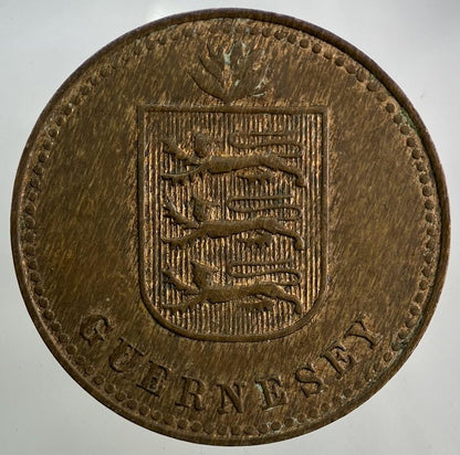 1945 Guernsey 4 Doubles Coin | Very High Grade