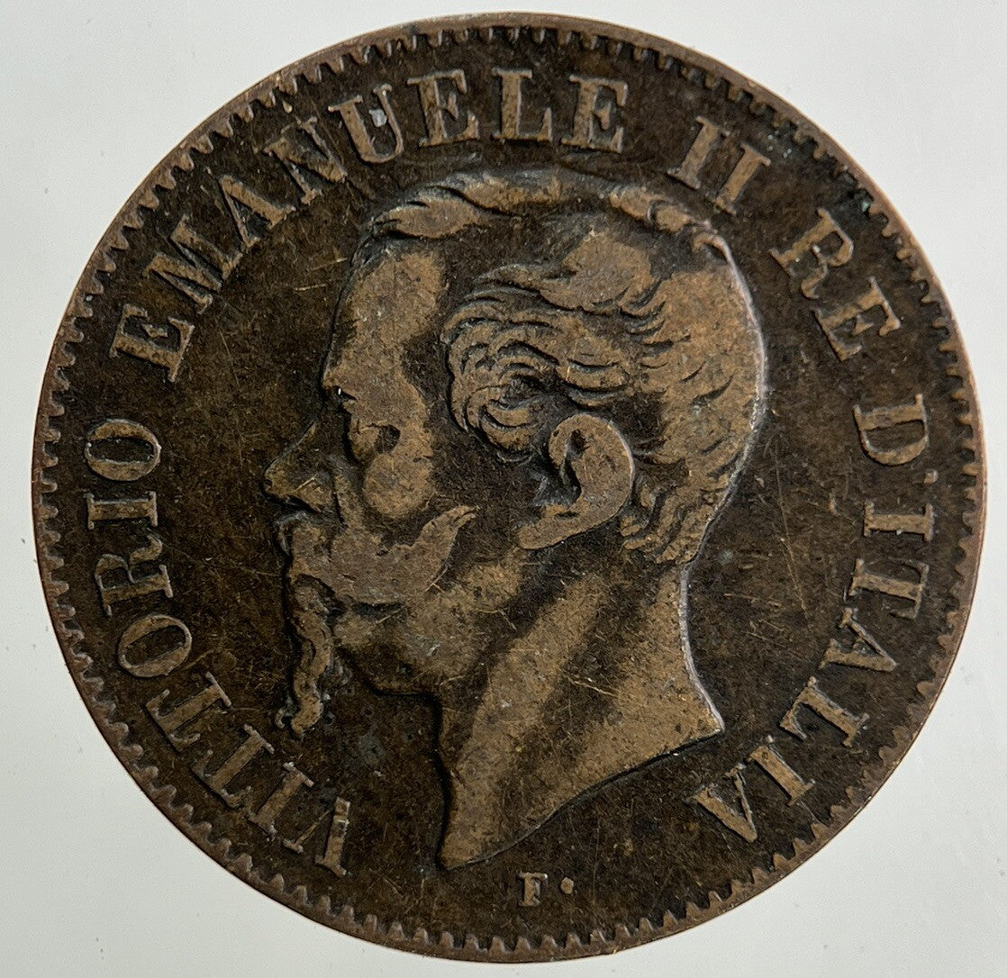 1867 Italy 2 Centesimi Coin | Fine Collectable Grade