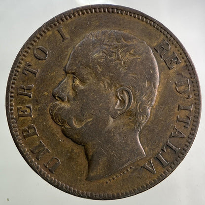 1893 Italy 10 Centesimi Coin | Fine Collectable Grade