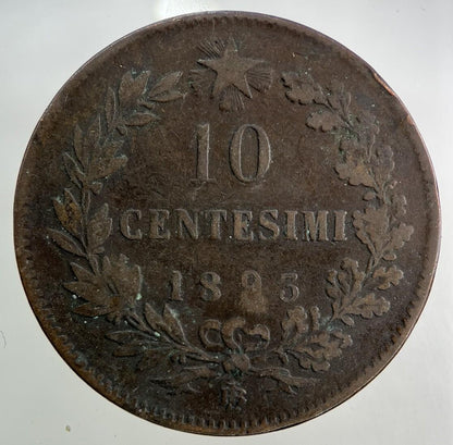 1893 Italy 10 Centesimi Coin | Collectable Grade