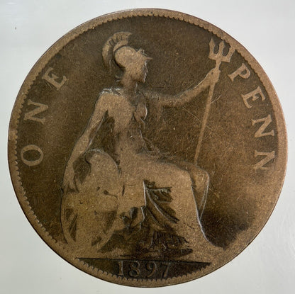 1897 Victoria One Penny Coin | Collectable Grade