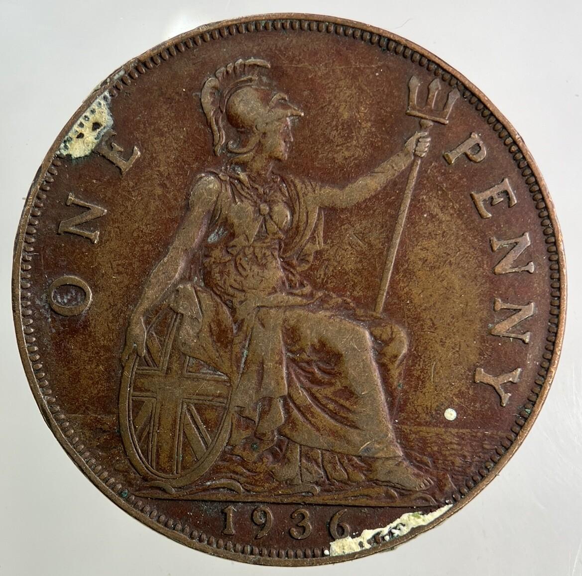 1936 George V One Penny Coin | Fine Collectable Grade