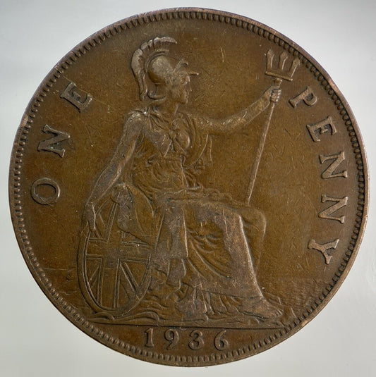 1936 George V One Penny Coin | Fine Collectable Grade