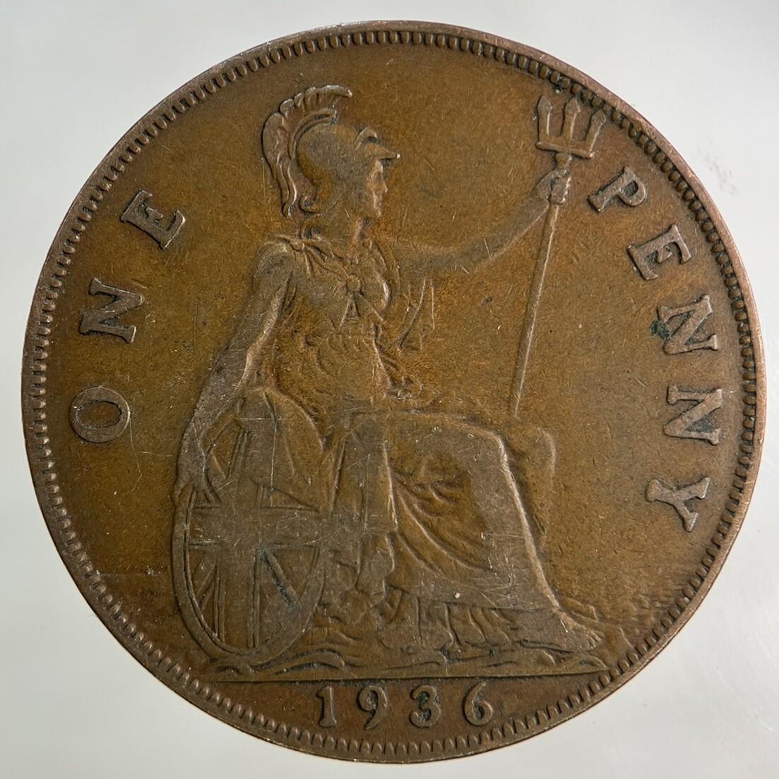 1936 George V One Penny Coin | Fine Collectable Grade