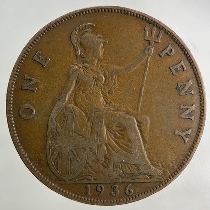 1936 George V One Penny Coin | Fine Collectable Grade