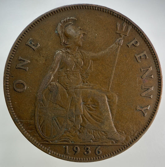 1936 George V One Penny Coin | Fine Collectable Grade