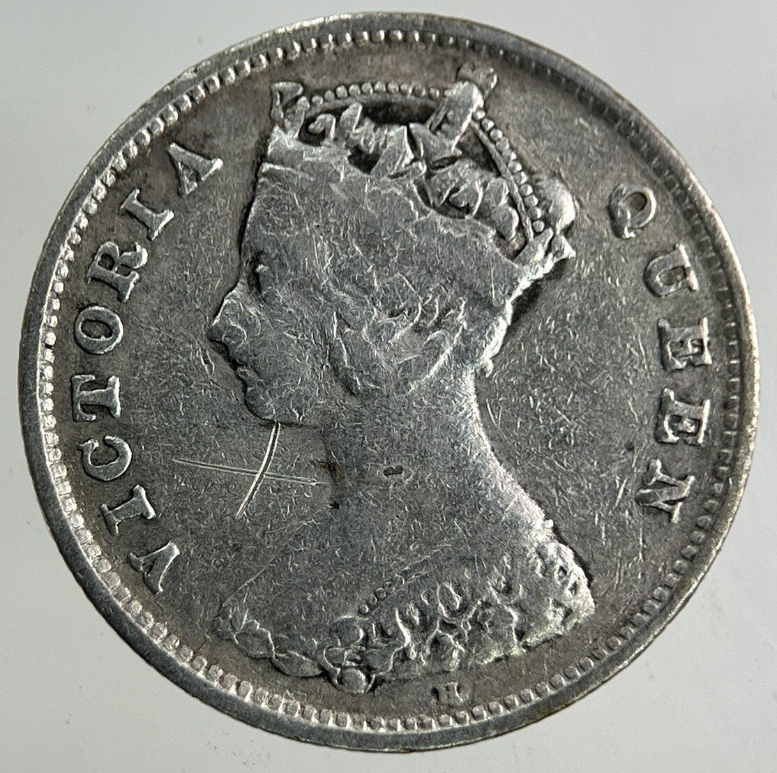 1897 Hong Kong 10 Cents Silver Coin | Fine Collectable Grade