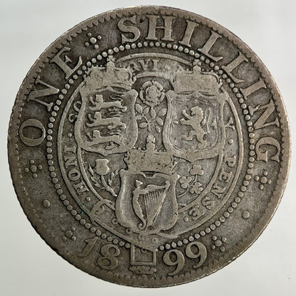 1899 Victoria Shilling Silver Coin | Fine Collectable Grade