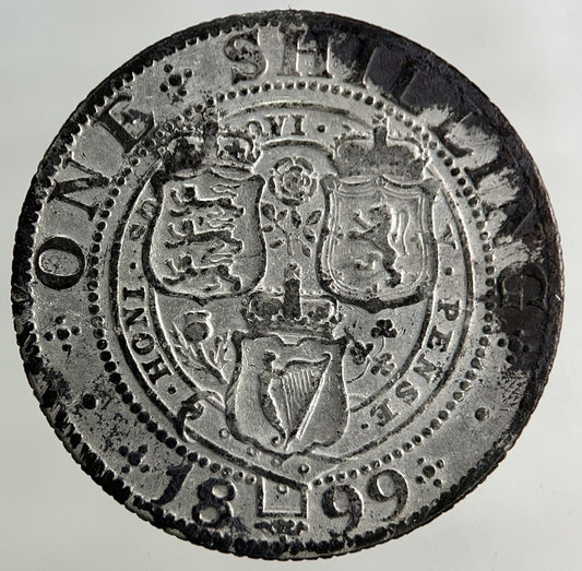 1899 Victoria Shilling Silver Coin | Fine Collectable Grade