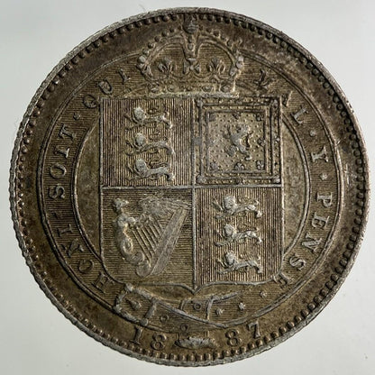 1887 Victoria Shilling Silver Coin | Fine Collectable Grade