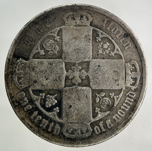 British Victoria Gothic Florin Silver Coin | Collectable Grade