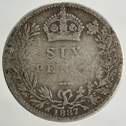 1887 Victoria Sixpence Silver Coin | Collectable Grade