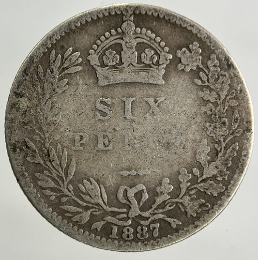 1887 Victoria Sixpence Silver Coin | Collectable Grade
