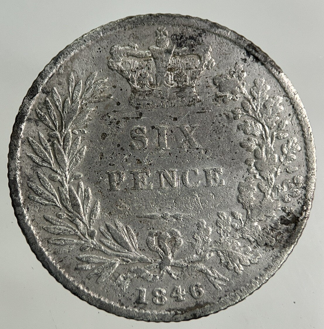 1846 Victoria Sixpence Silver Coin | Fine Collectable Grade