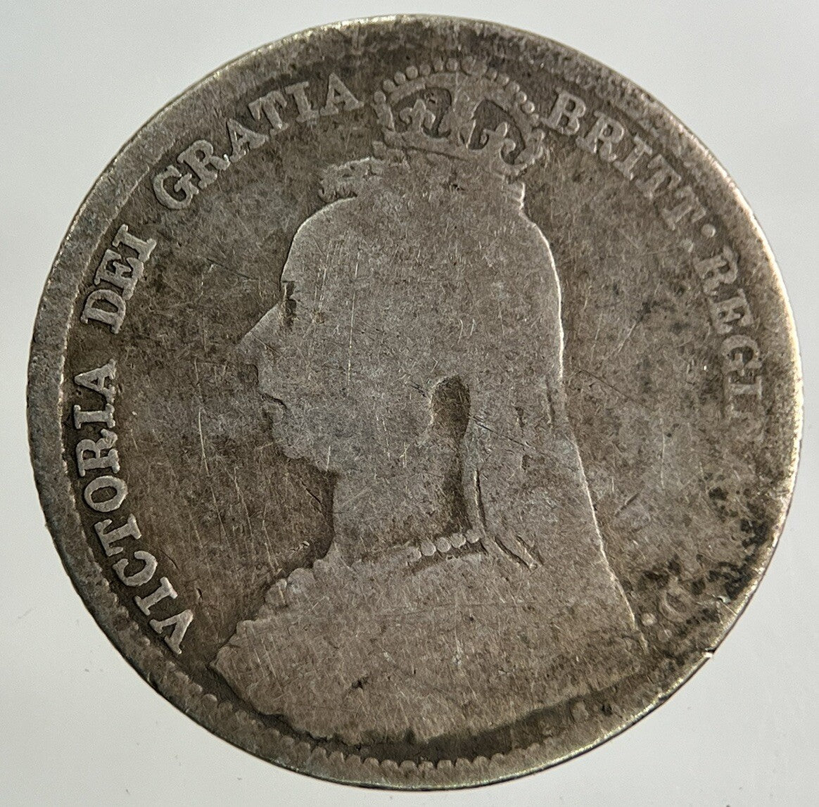 1890 Victoria Sixpence Silver Coin | Fair Grade