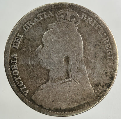 1890 Victoria Sixpence Silver Coin | Fair Grade