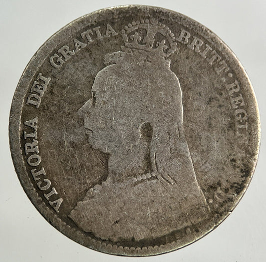 1890 Victoria Sixpence Silver Coin | Fair Grade