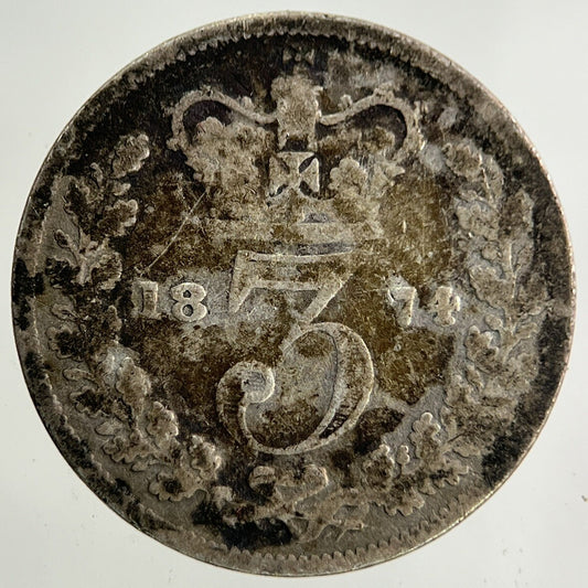 1874 Victoria Threepence Silver Coin | Collectable Grade