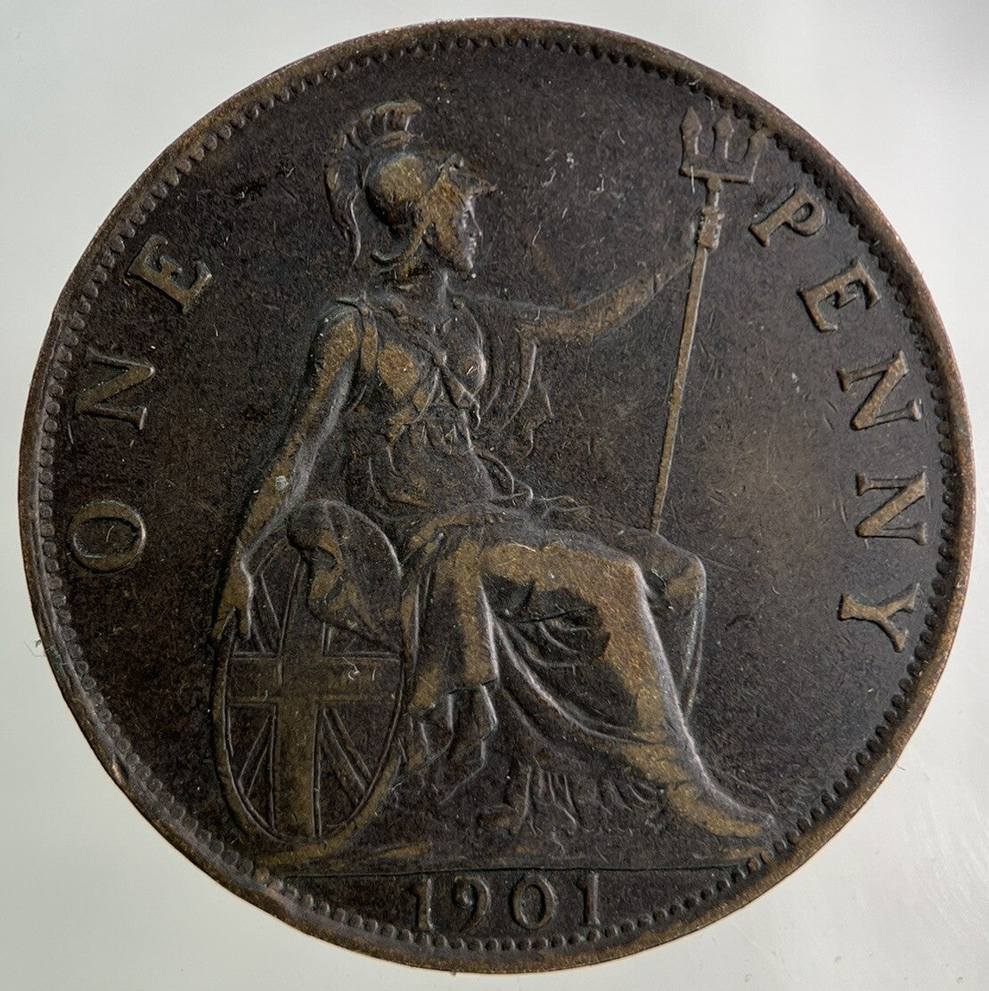 1901 Victoria One Penny Coin | Fine Collectable Grade