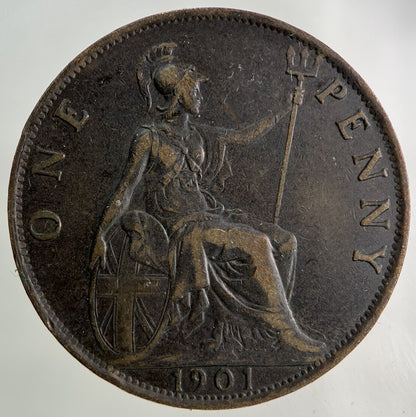1901 Victoria One Penny Coin | Fine Collectable Grade