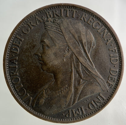 1900 Victoria One Penny Coin | Fine Collectable Grade