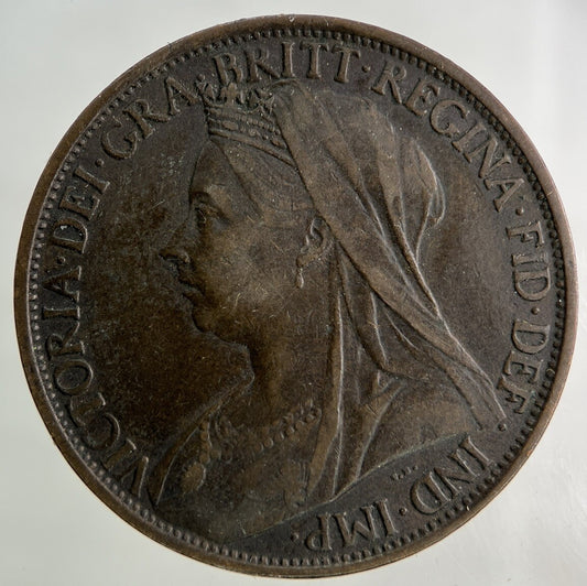 1900 Victoria One Penny Coin | Fine Collectable Grade