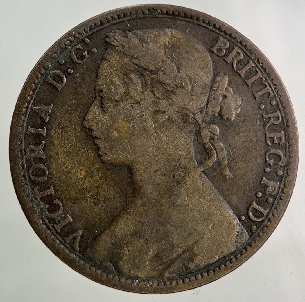 1875 Victoria One Penny Coin | Fine Collectable Grade