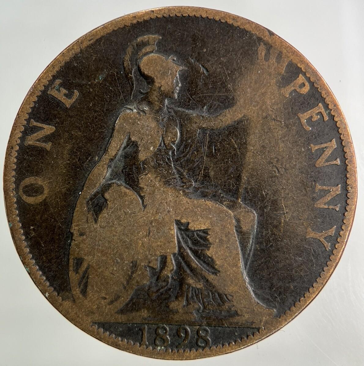 1898 Victoria One Penny Coin | Collectable Grade