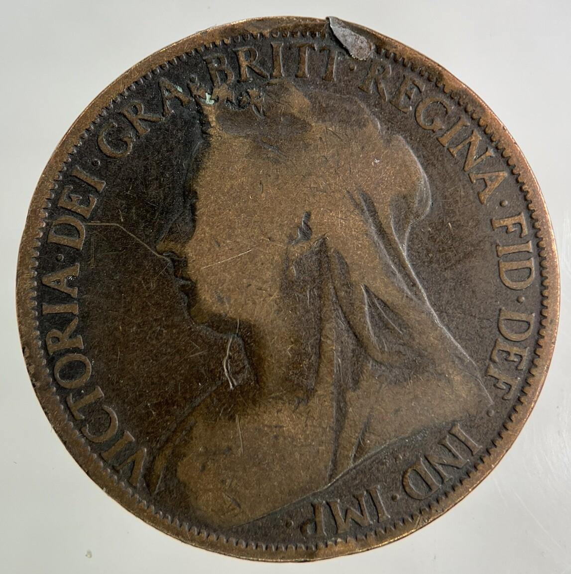 1896 Victoria One Penny Coin | Collectable Grade