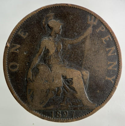1897 Victoria One Penny Coin | Collectable Grade