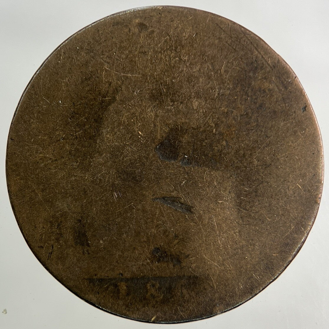 1865 Victoria Half-Penny Coin | Worn Grade