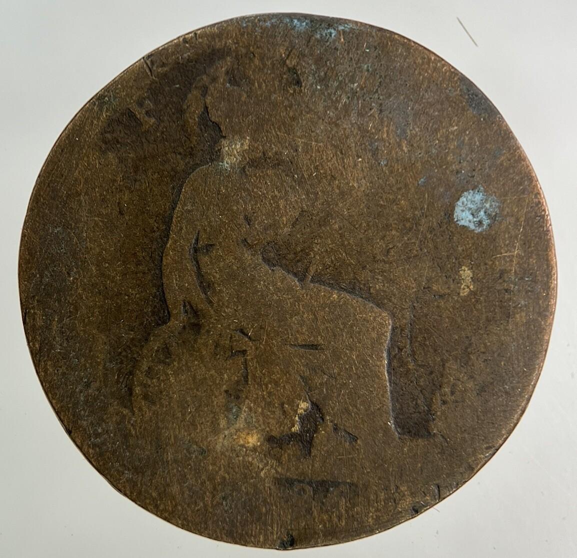 1886 Victoria Half-Penny Coin | Worn Grade