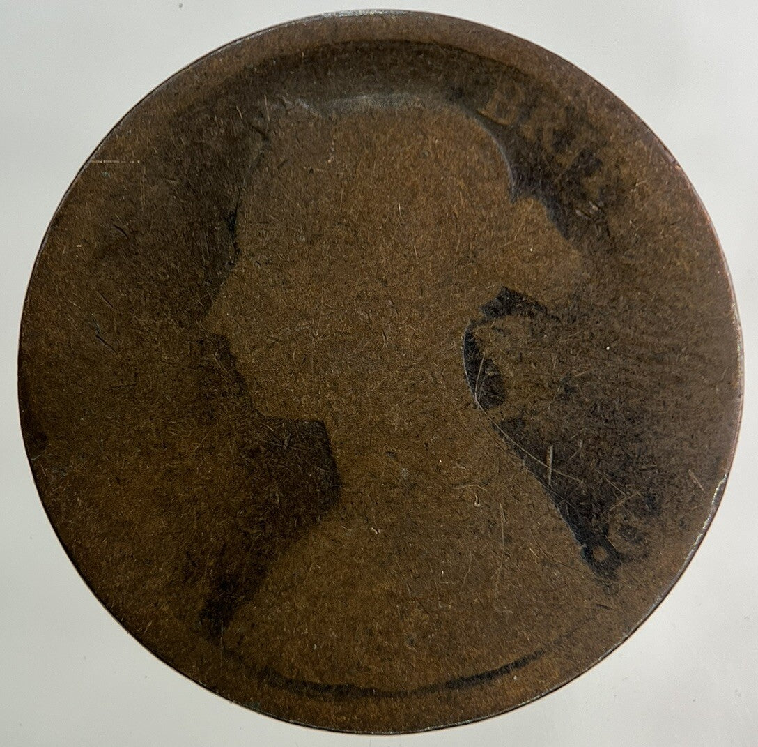 1893 Victoria Half-Penny Coin | Worn Grade