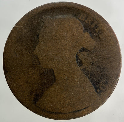 1893 Victoria Half-Penny Coin | Worn Grade