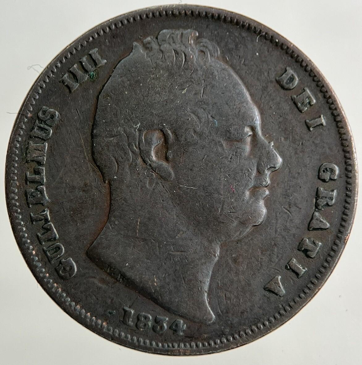 1834 William IV Farthing Coin | Fine Collectable Grade