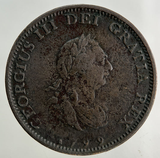 1799 George III 3rd Farthing Coin | Fine Collectable Grade