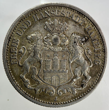 1907 Germany Zwei 2 Marks Silver Coin | Fine Collectable Grade