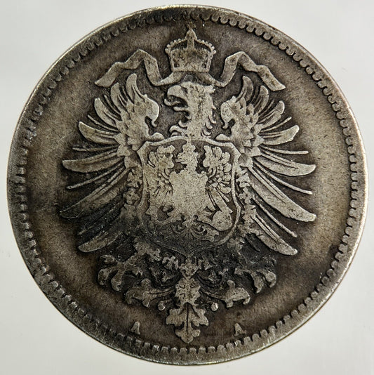 1875 Germany 1 Mark Silver Coin | Fine Collectable Grade